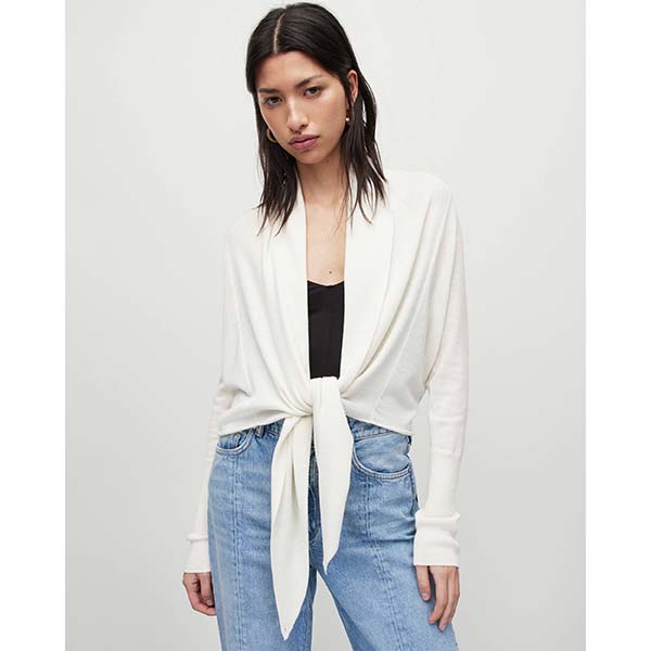 Allsaints Australia Womens Wasson Merino Waterfall Pirate Cardigan White AU60-876